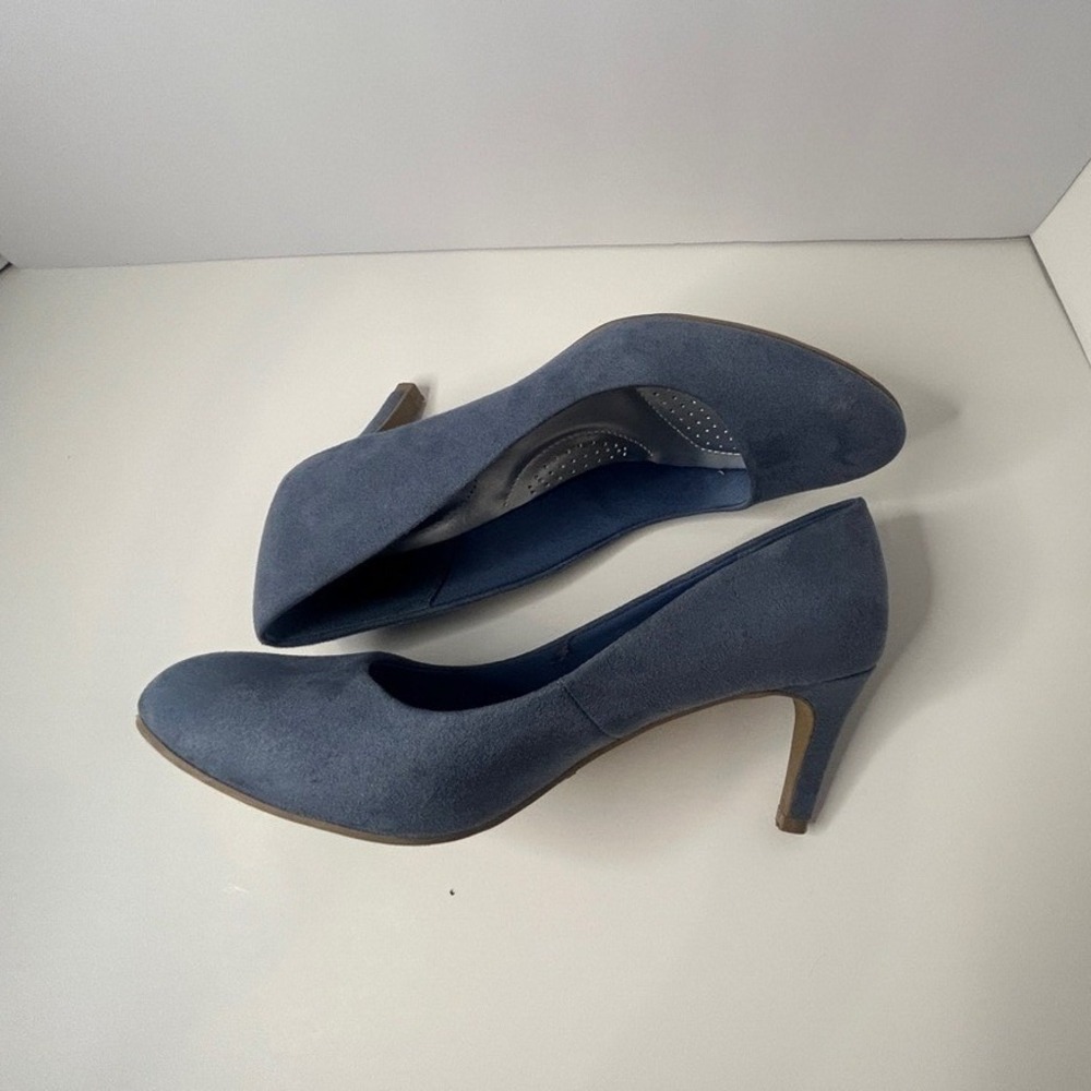 Dexflex Comfort Light Blue Suede Pumps Cushioned Insole Size 7.5 - Picture 8 of 9